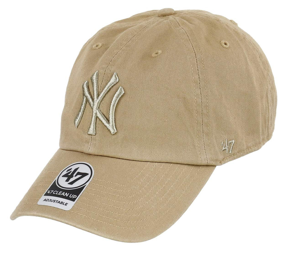 '47 New York Yankees Clean Up MLB Strapback Hat Cap Khaki