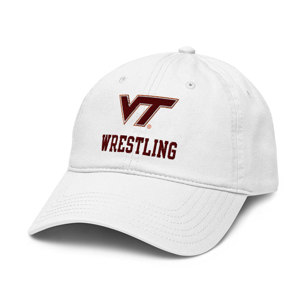 Virginia Tech Hokies Wrestling White Officially Licensed Adjustable Baseball Hat