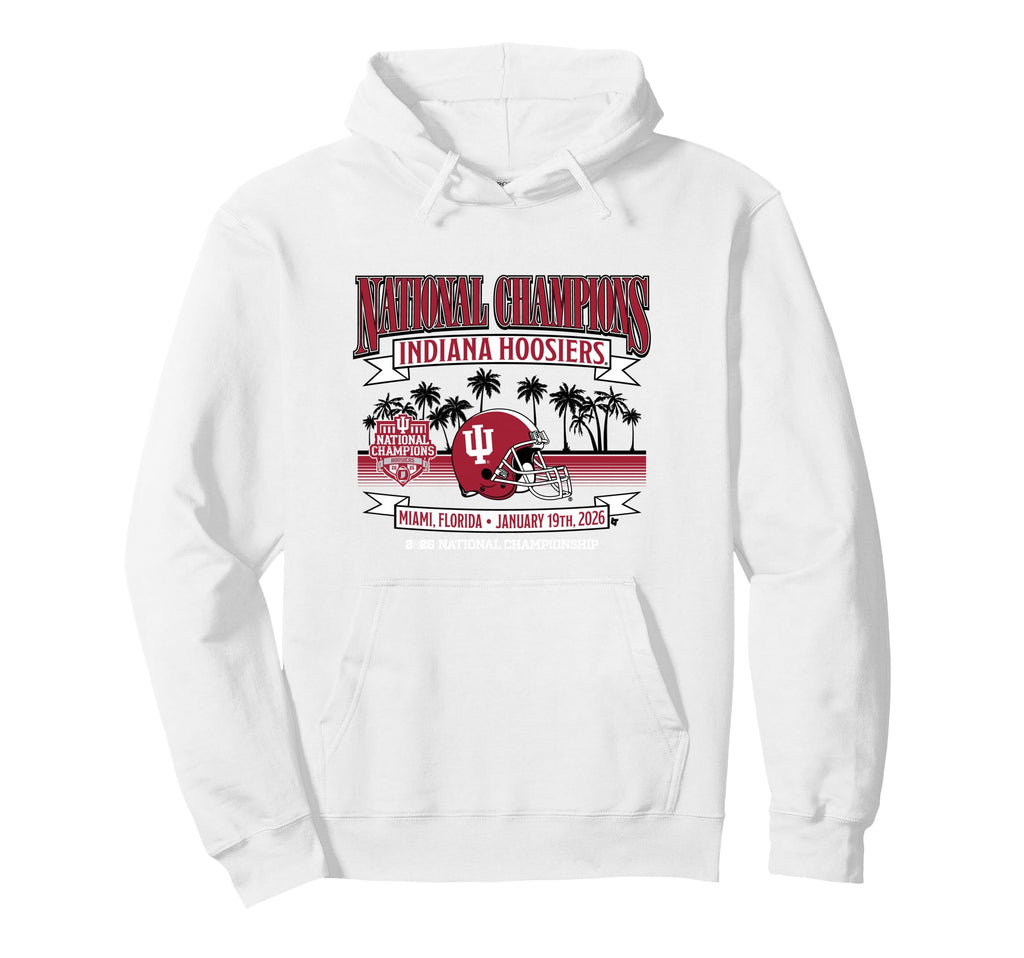 Indiana Hoosiers 2025-26 CFP National Champions Local Helmet Pullover Hoodie