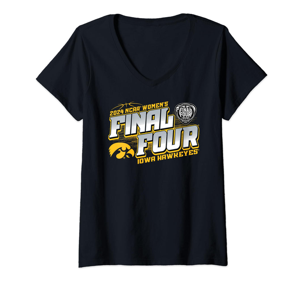 Womens Iowa Hawkeyes Final Four 2024 Women's Basketball V-Neck T-Shirt