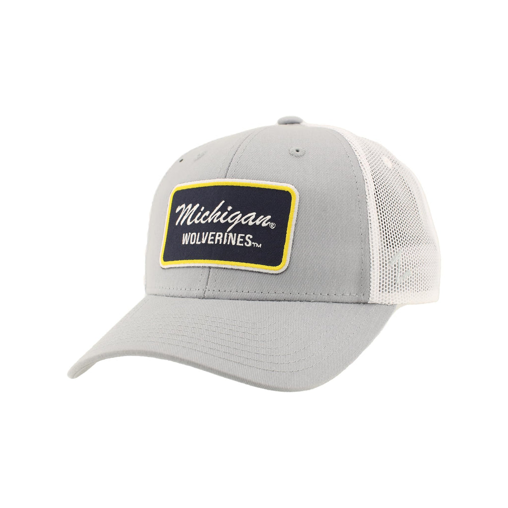 Michigan Wolverines NCAA Officially Licensed Snapback Hat Big Rig Patch Gray Brick