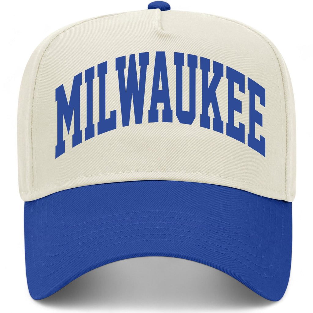 Milwaukee Collegiate Hat (US, Alpha, One Size, Royal/Natural)