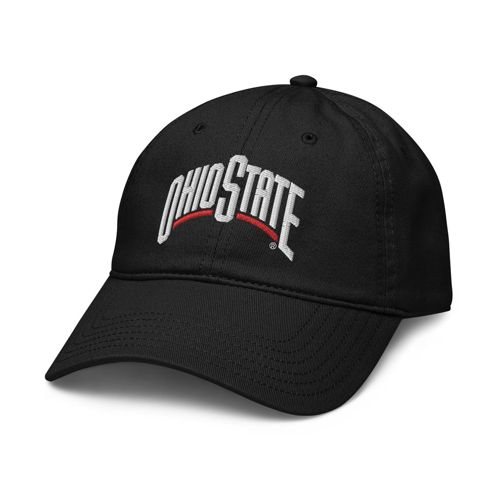 Elite Authentics Ohio State Buckeyes Arched Officially Licensed Adjustable Baseball Hat, Black, One Size