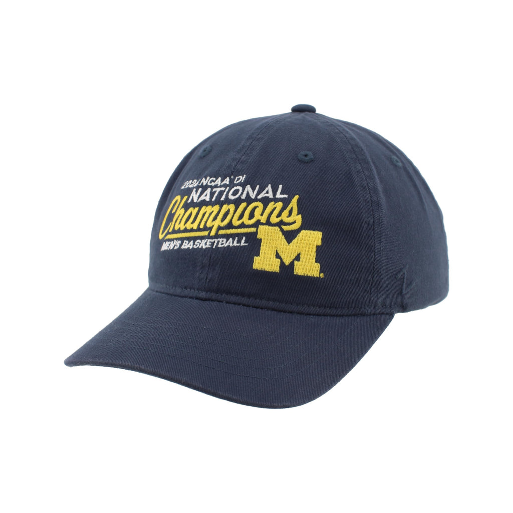 NCAA Officially Licensed Michigan Wolverines Men's Basketball National Champs 2026 Adjustable Hat Dunk
