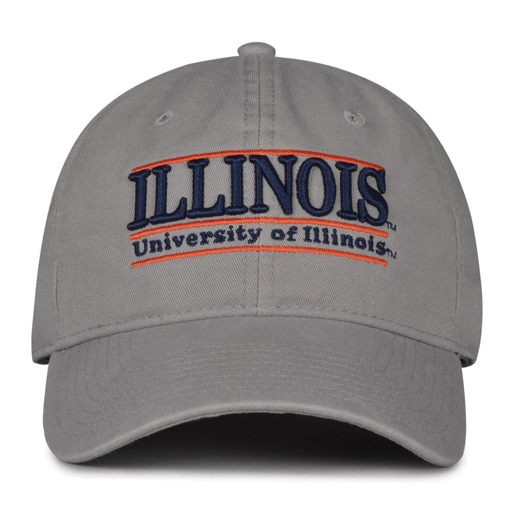The Game Split Bar Design Trucker Mesh Hat, Gray, Adjustable, Illinois Illini