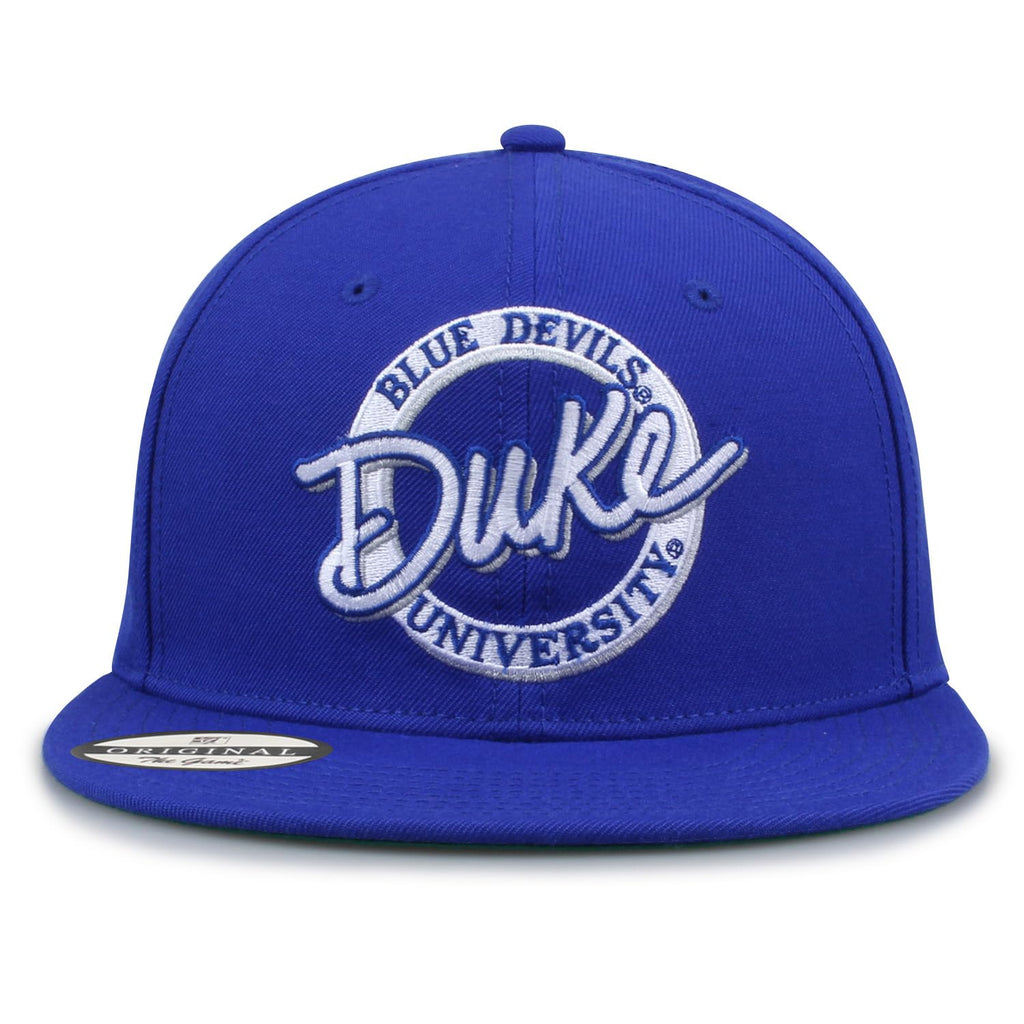 The Game NCAA Licensed Duke Blue Devils Flat Brim Snapback Hat, Duke University Game Day Hat