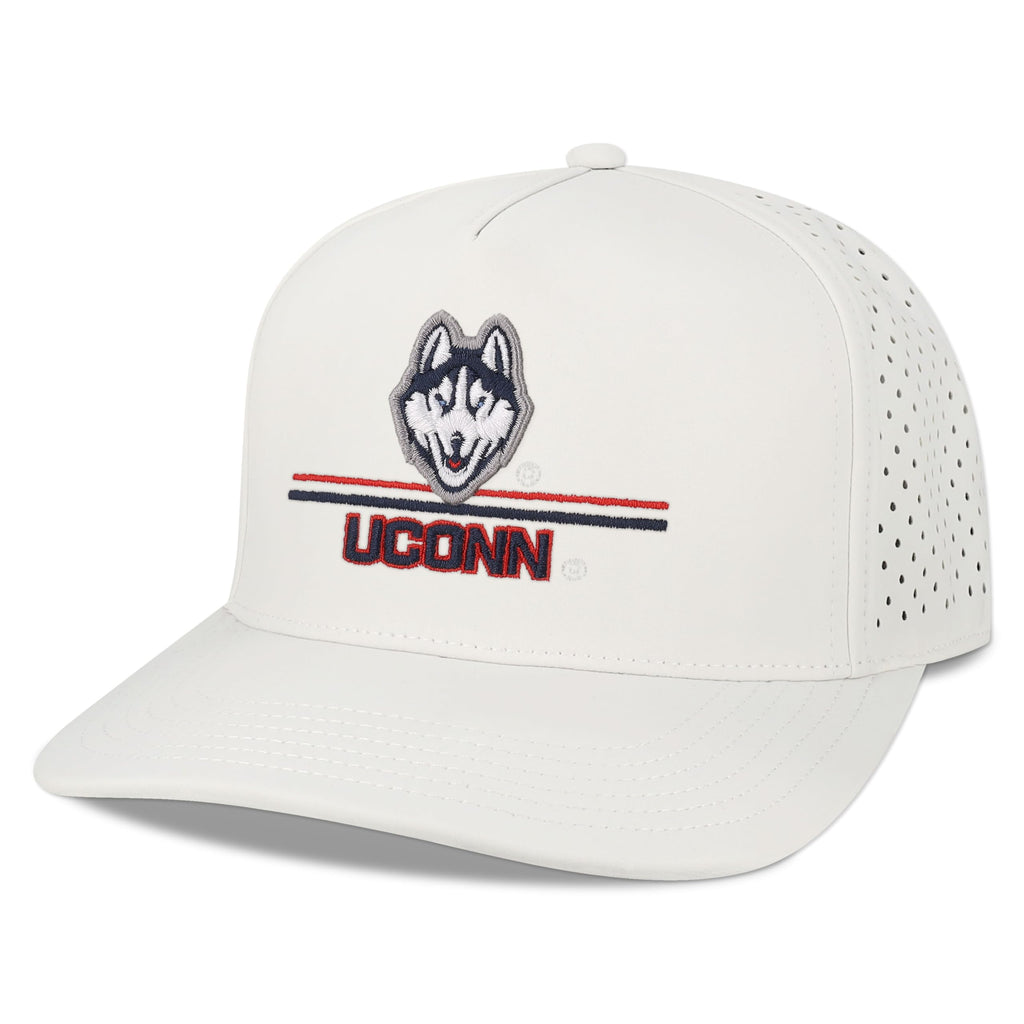 Legacy NCAA Officially Licensed Baseball Hat, Connecticut Huskies, Lightweight Cap for Men & Women, Cut Above Adjustable (Cut), White, One Size Fits Most, Snapback Closure
