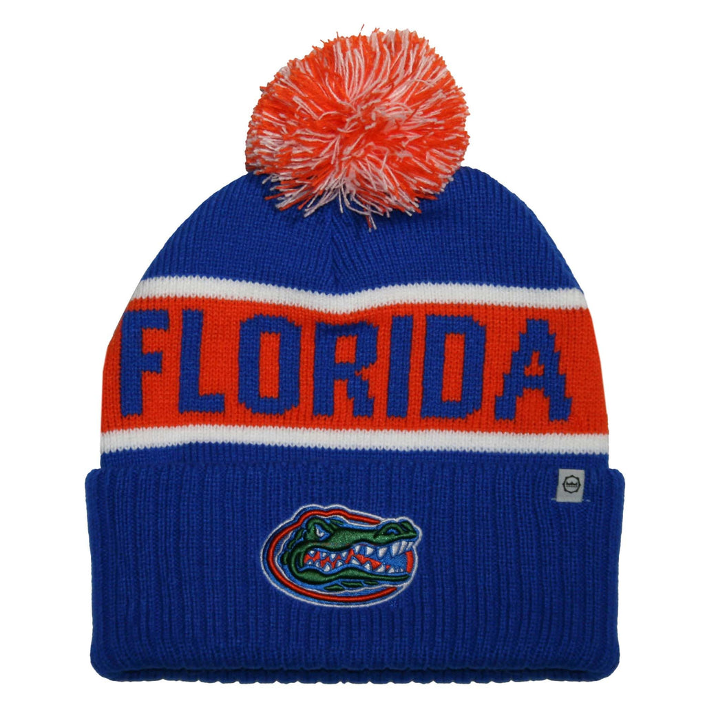 NCAA Campus Apparel for Men & Women - Florida Gators Royal & Orange - Knit Pompom Cuffed Logo Beanie Hat