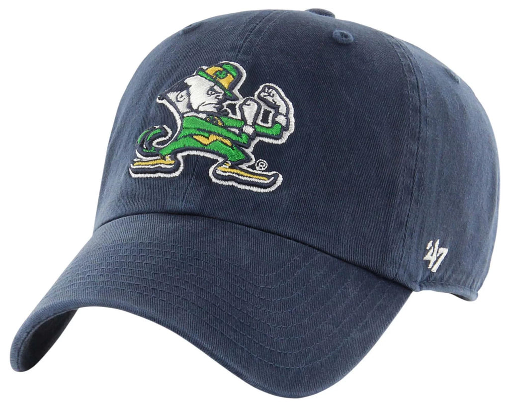 47 NCAA Unisex-Adult Clean Up Adjustable Hat Cap One Size (US, Alpha, One Size, Notre Dame Fighting Irish - Navy)