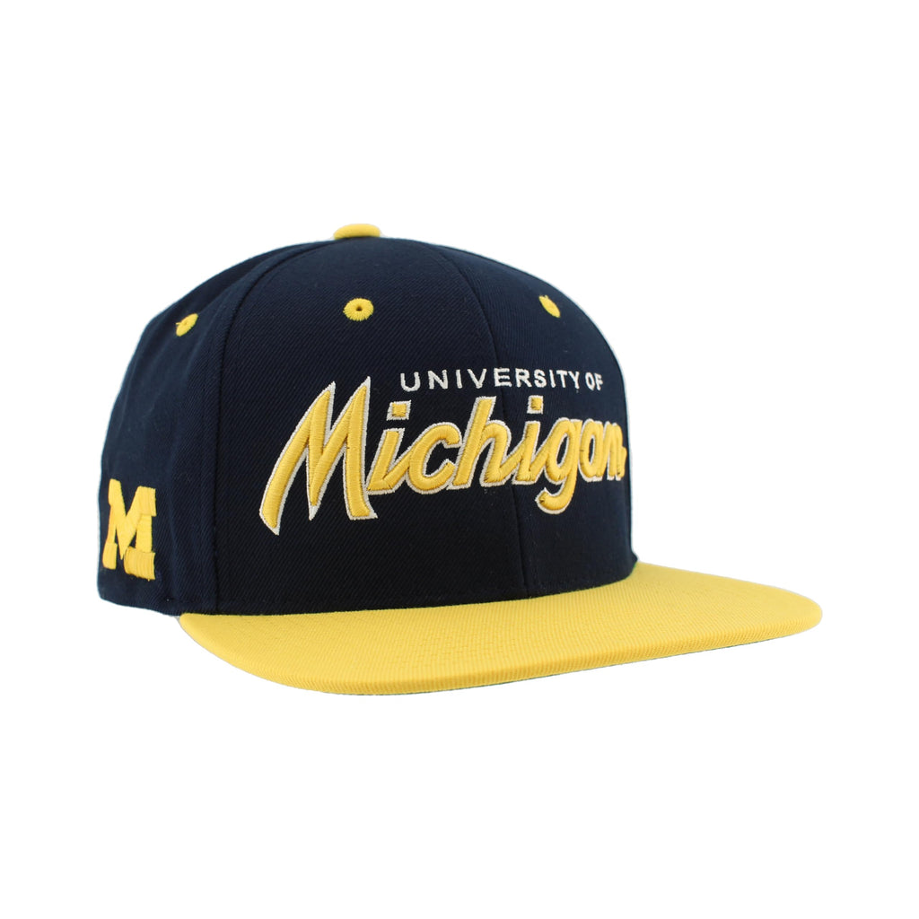 Michigan Wolverines NCAA Officially Licensed Hat Flat Snapback Z11 Retro Headliner