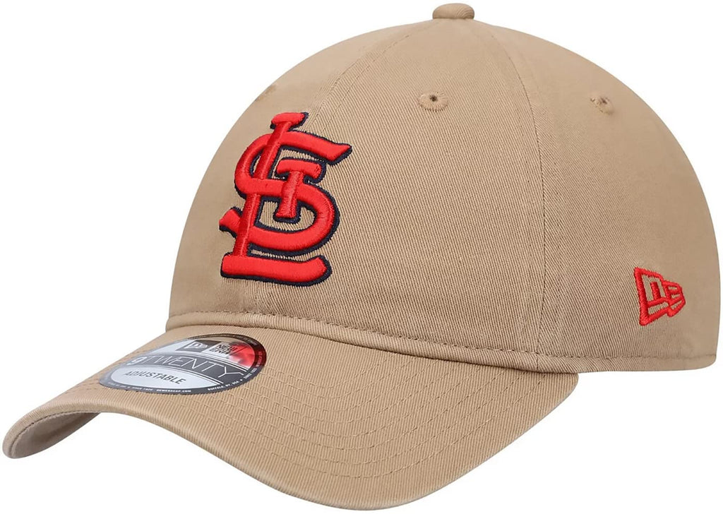 New Era MLB Core Classic 9TWENTY Adjustable Hat Cap One Size Fits All (St Louis Cardinals Khaki)