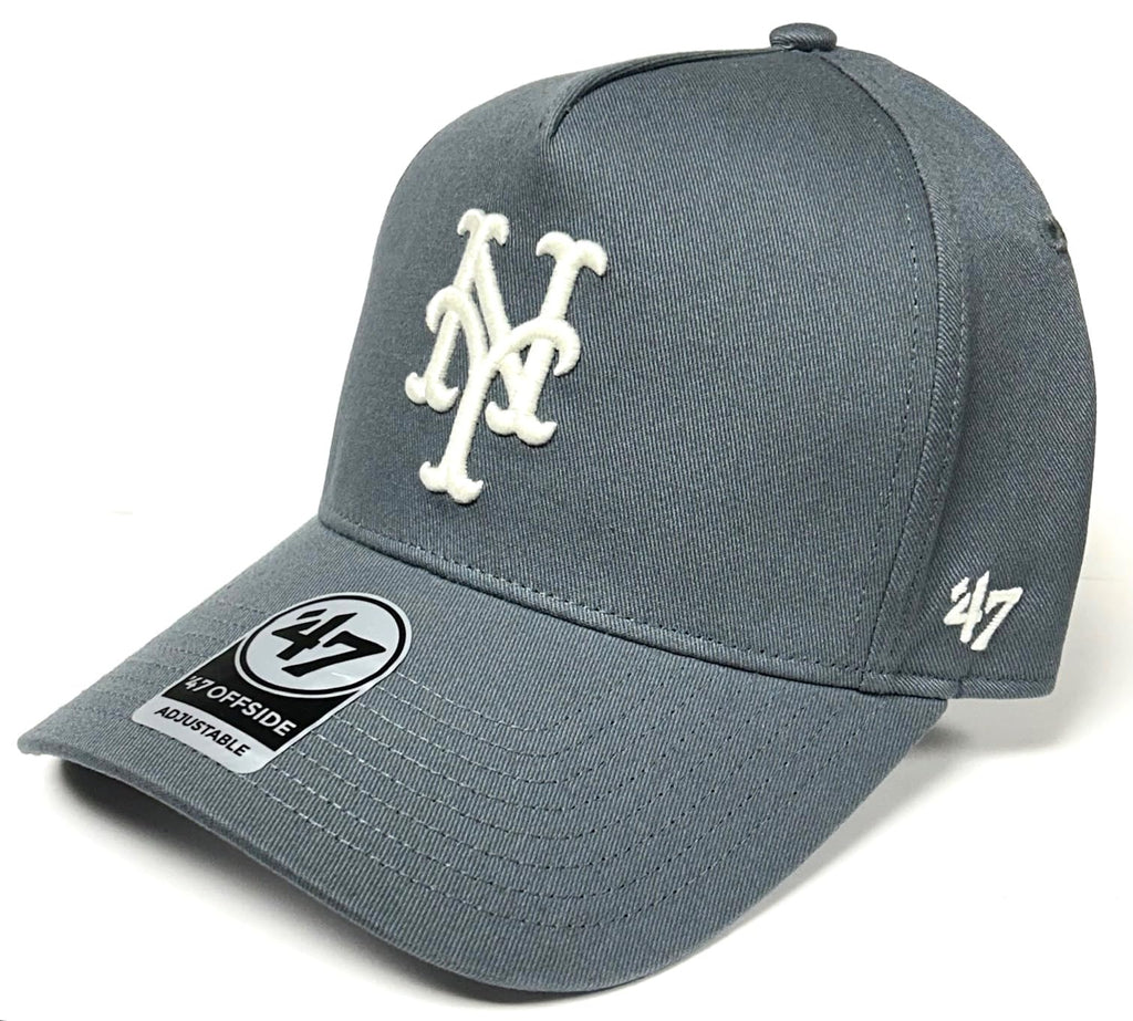 New York Mets MVP Foundation Offside DT Gray White Logo Hat Cap Adult Men's Adjustable Snapback