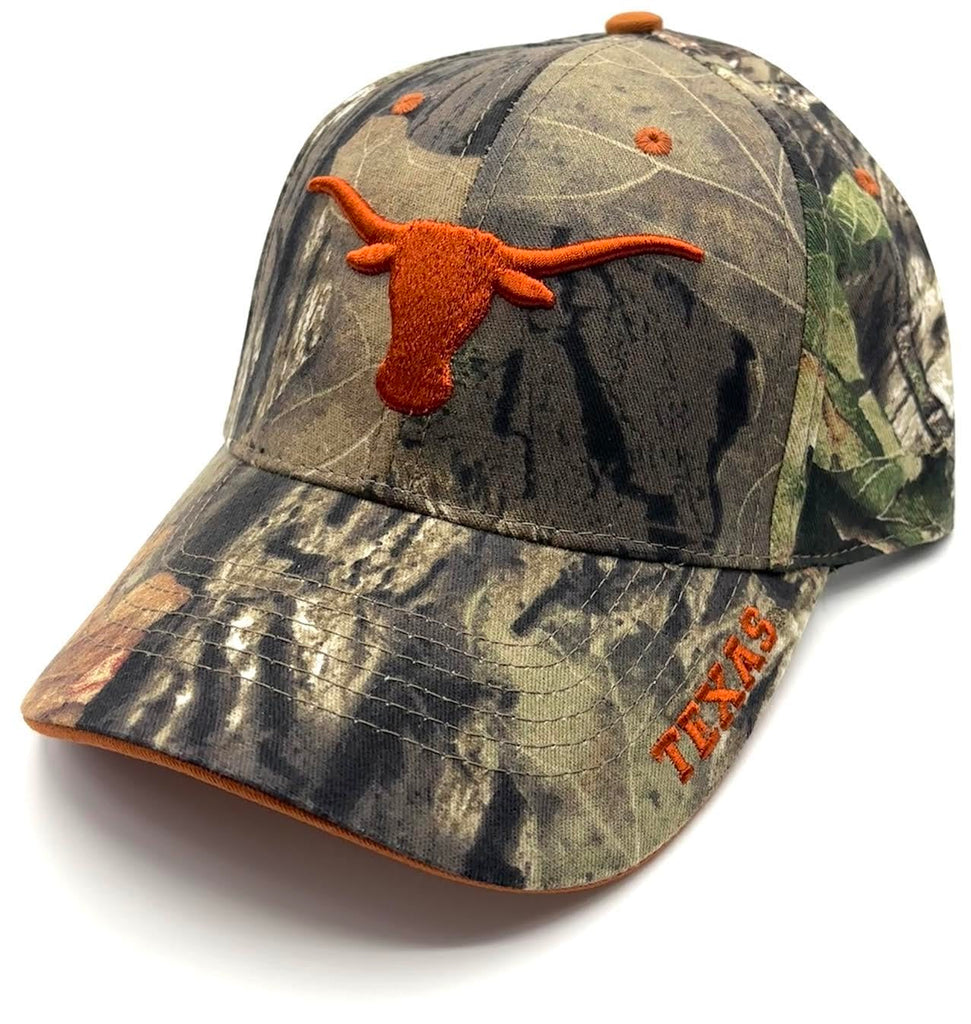 Officially Licensed Texas University Camouflage Hat Classic Adjustable Team Logo Embroidered Cap (Camouflage)