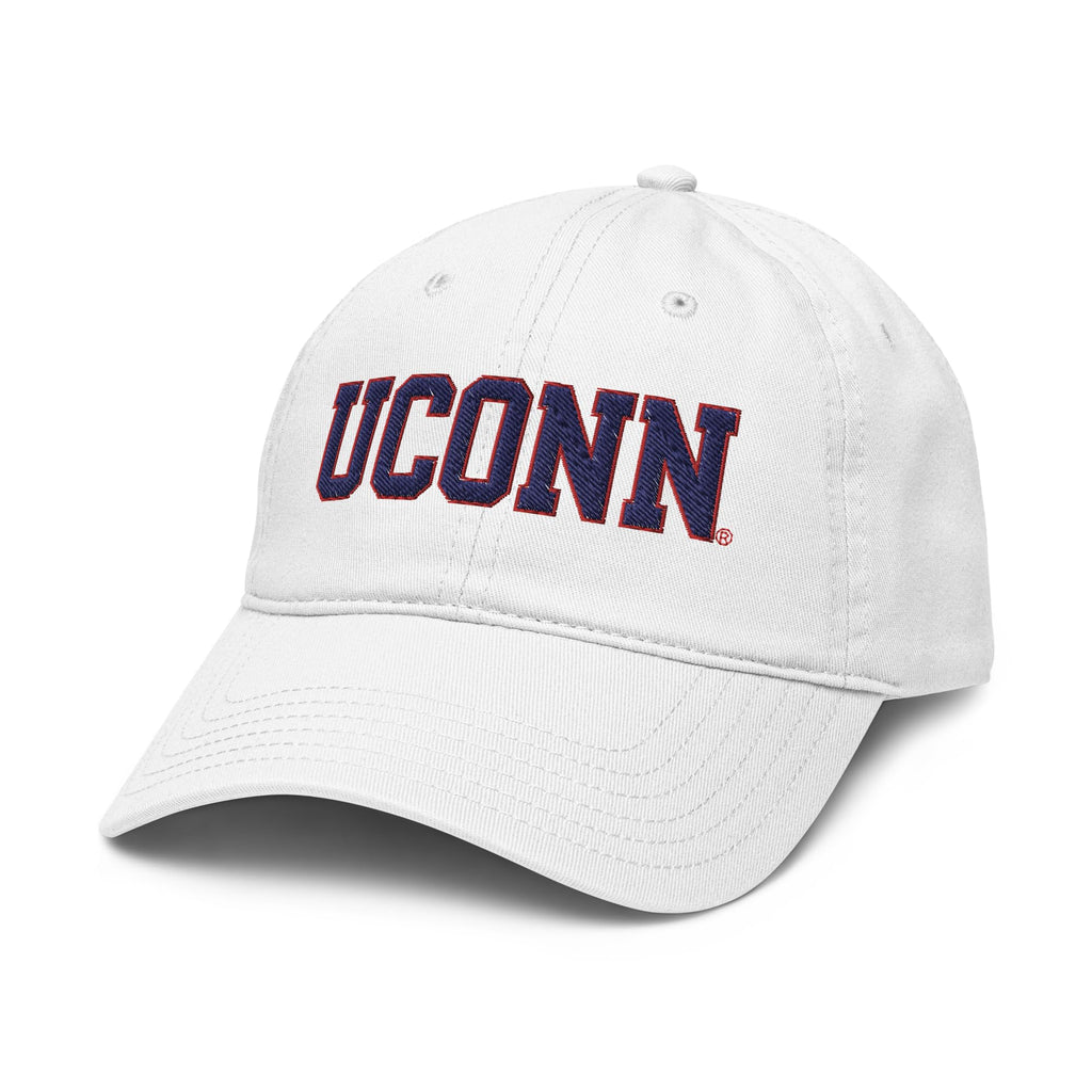 Elite Authentics Connecticut Huskies Title Officially Licensed Adjustable Baseball Hat, White, One Size