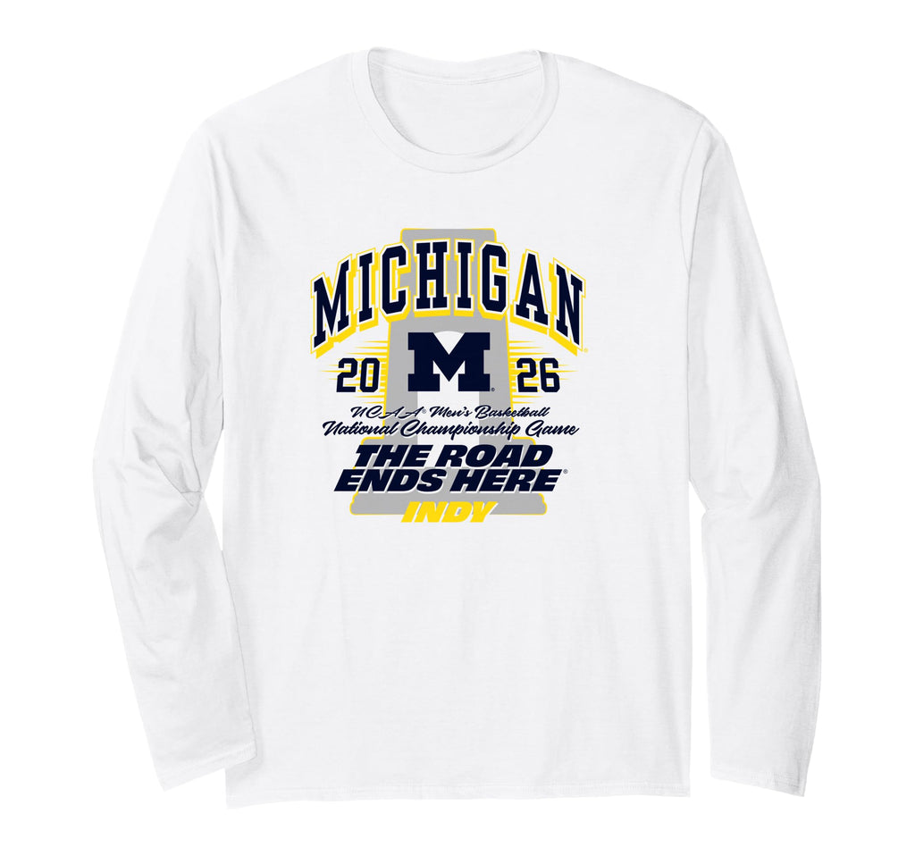 Michigan Wolverines 2026 National Championship M Basketball Long Sleeve T-Shirt