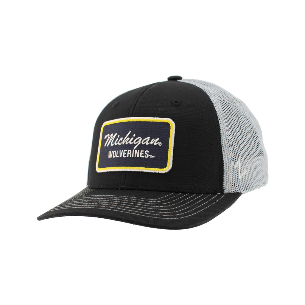 Michigan Wolverines NCAA Officially Licensed Trucker Hat Dakota Patch Brick Black Gray