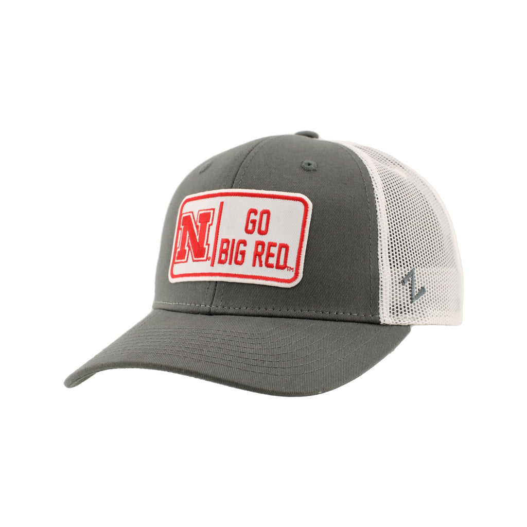 Nebraska Cornhuskers NCAA Officially Licensed Snapback Hat Big Rig Patch White Gray Defer