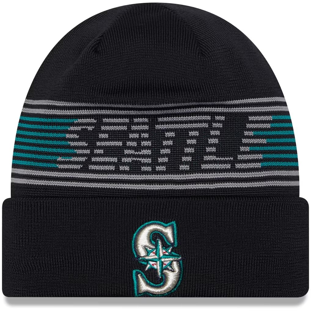 Navy Seattle Mariners Cuffed Knit Hat by New Era