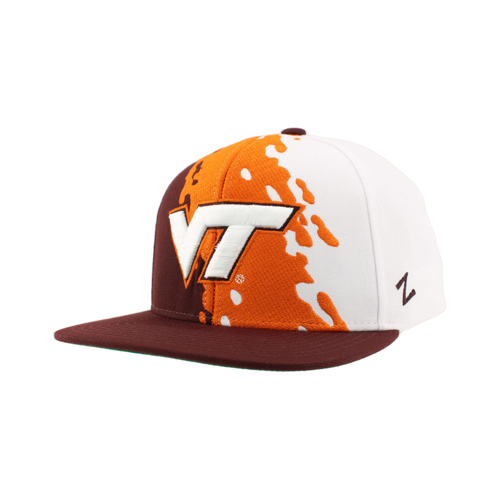 ZHATS Standard NCAA Officially Licensed Hat Flat Snapback Z11 Retro Paintbrush, Team Color, One Size