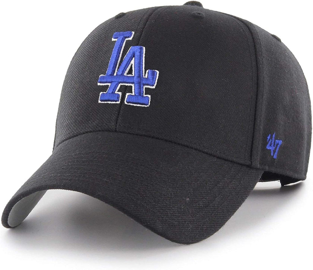 '47 Los Angeles Dodgers MVP Adjustable Hat, Adult One Size (as1, Alpha, one_Size, Los Angeles Dodgers Black Blue)