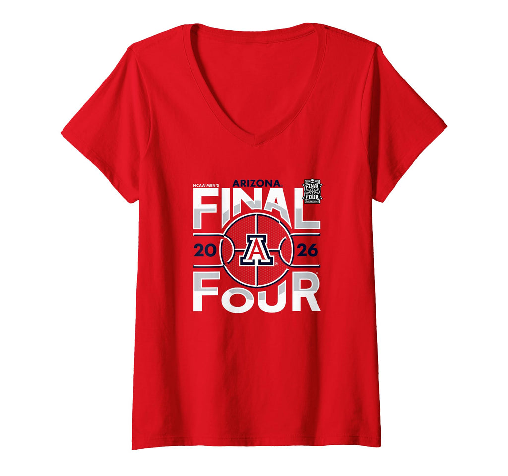 Women's Arizona Wildcats Final Four 2026 Men's March Madness Logo V-Neck T-Shirt