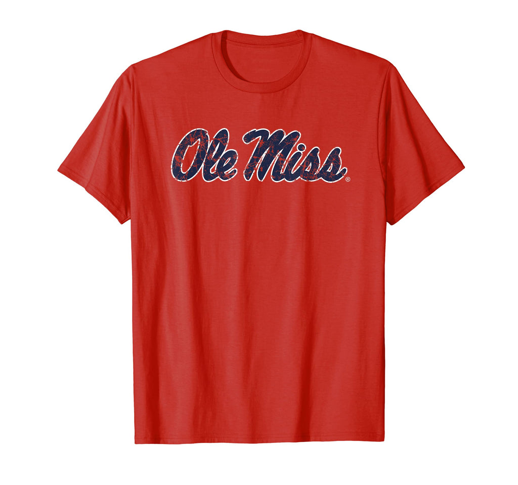 Mississippi Ole Miss Rebels Vintage Mascot Logo T-Shirt