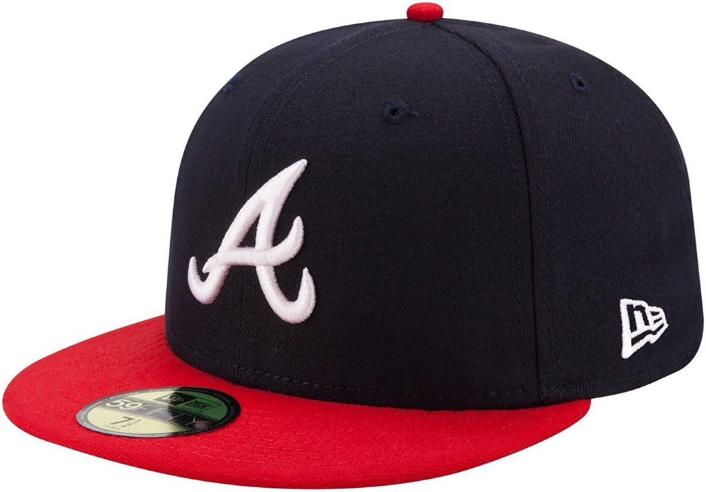 New Era MLB 59FIFTY 2-Tone Authentic Collection Fitted On Field Game Cap Hat (as1, Numeric, Numeric_7_and_3_Quarters, Atlanta Braves)
