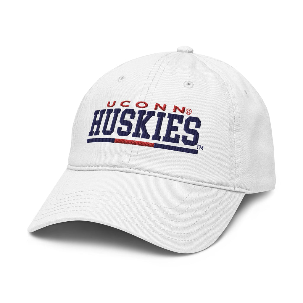 Connecticut Huskies Varsity White Officially Licensed Adjustable Baseball Hat