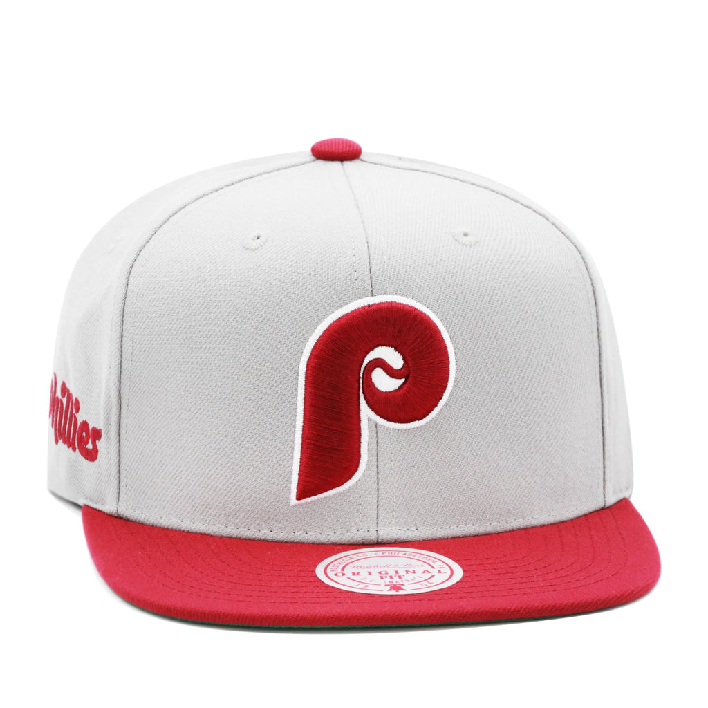 Mitchell & Ness Philadelphia Phillies Cooperstown Away Snapback Hat Gray