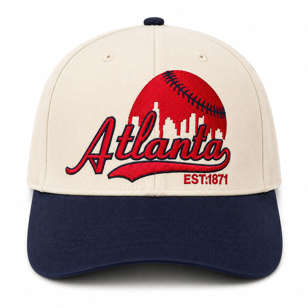 Atlanta Hat,Classic Atlanta Baseball Cap for Men & Women, Premium Embroidered Cotton Trucker Hat, Vintage Baseball Fan Gear