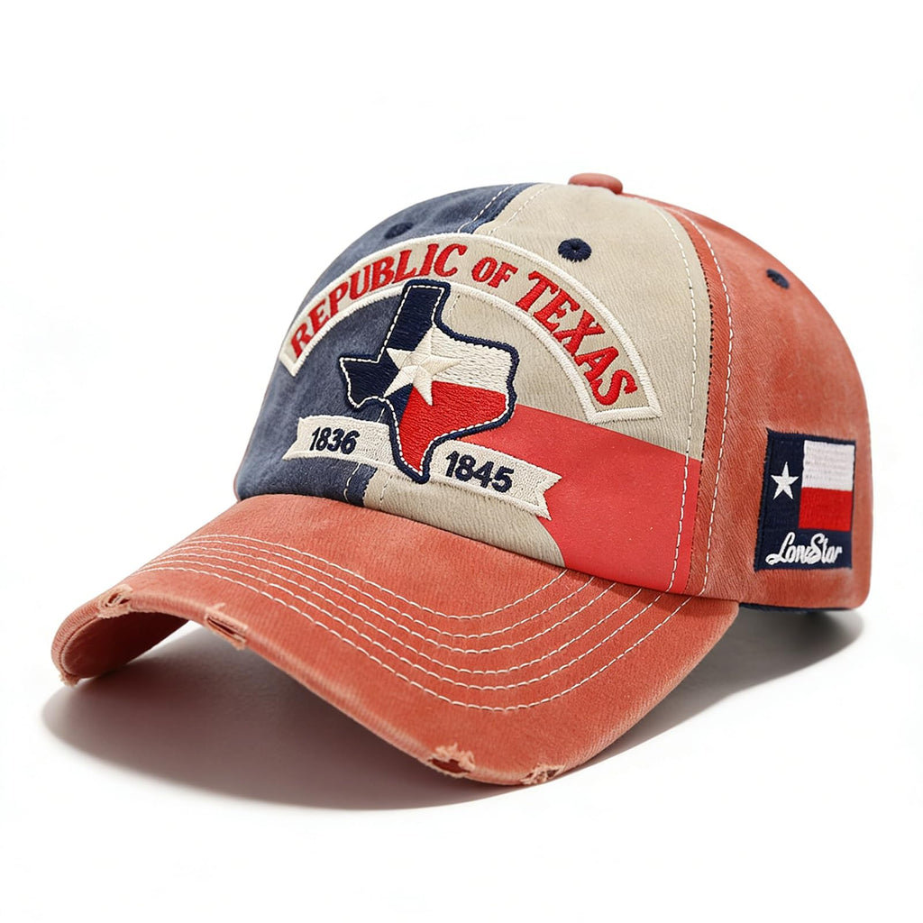 Lone Star Legacy Republic of Texas Hat, Vintage Embroidered Pride Republic of Texas Cap, Baseball Hat for Women Men