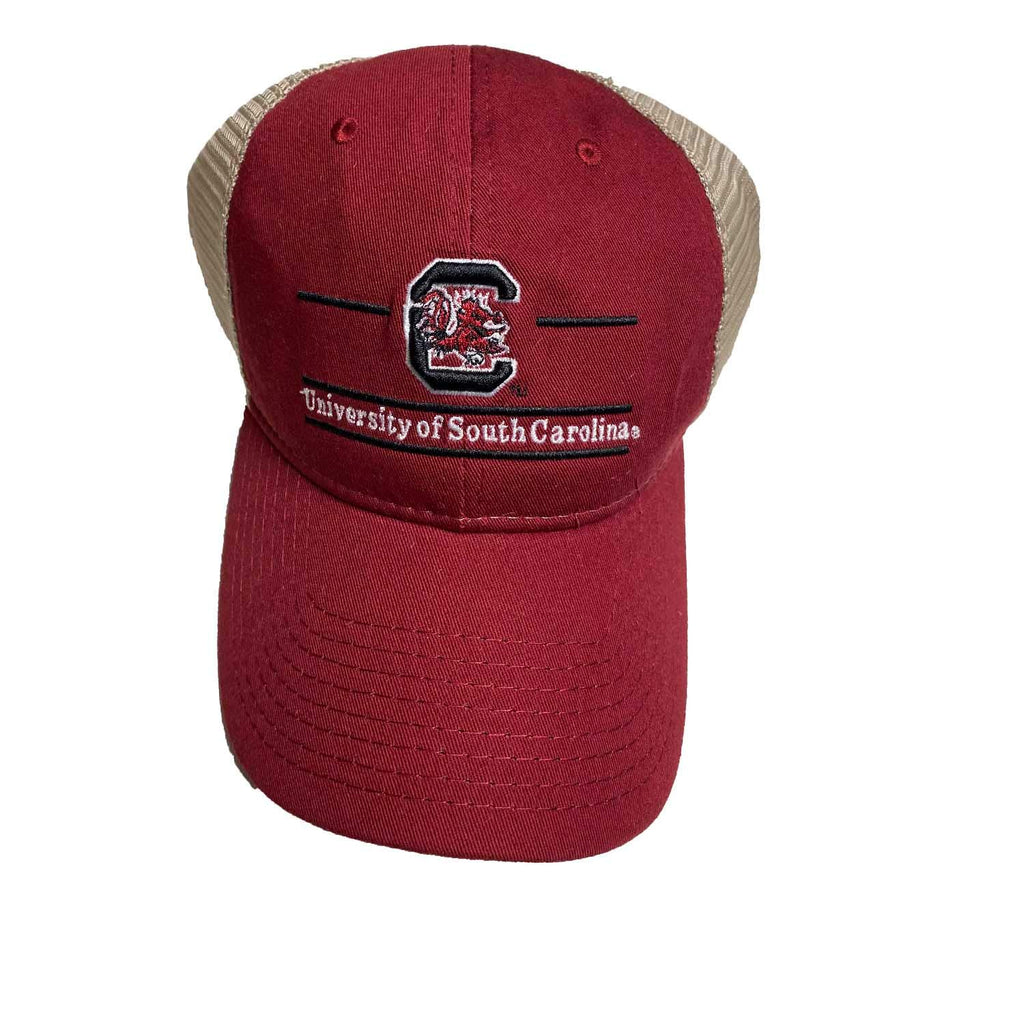 The Game South Carolina Gamecocks Adult Relaxed Khaki Meshback Snapback - Team Color, Adjustable (South Carolina Gamecocks - Multicolor, Adjustable)