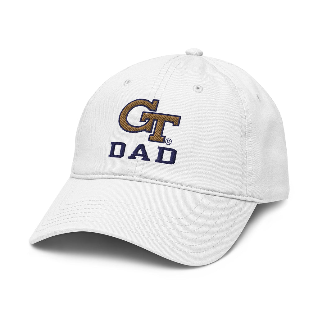 Georgia Tech Yellow Jackets Dad White Officially Licensed Adjustable Baseball Hat