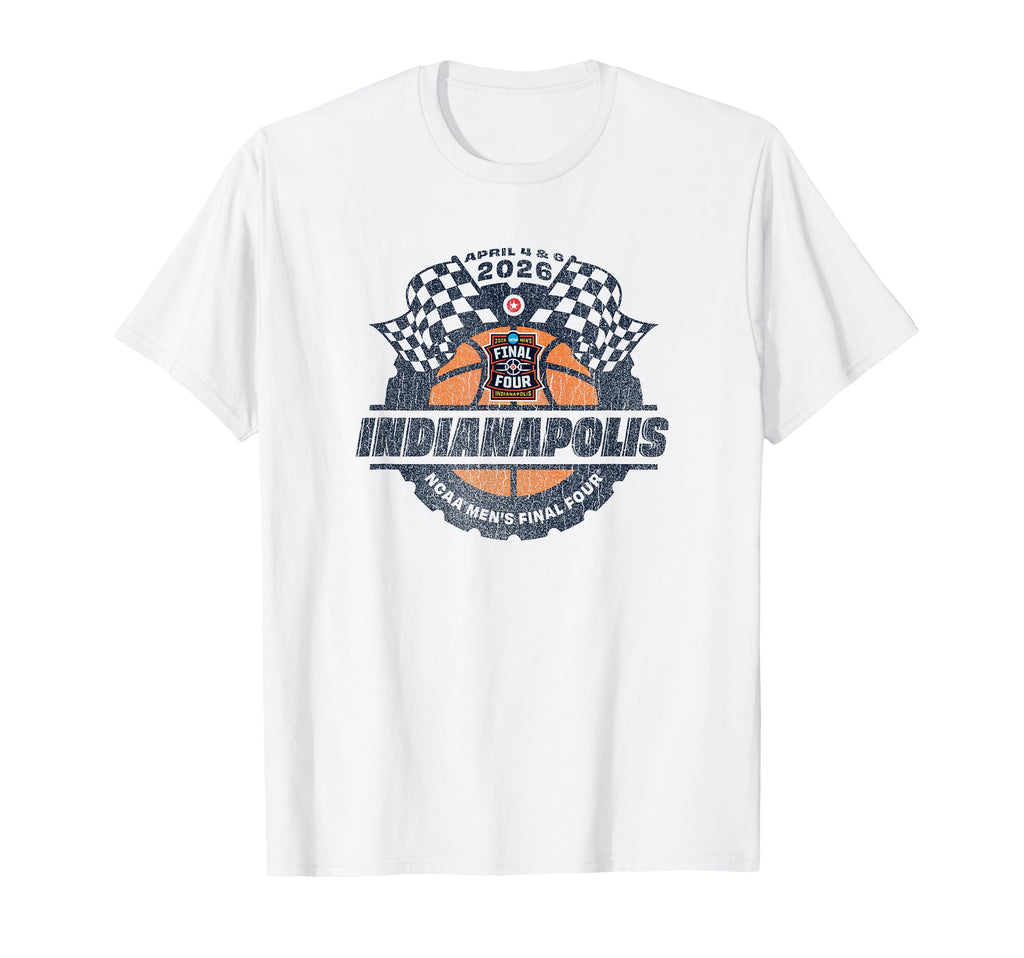 NCAA 2026 Final Four Men's Basketball Indy Vintage White T-Shirt
