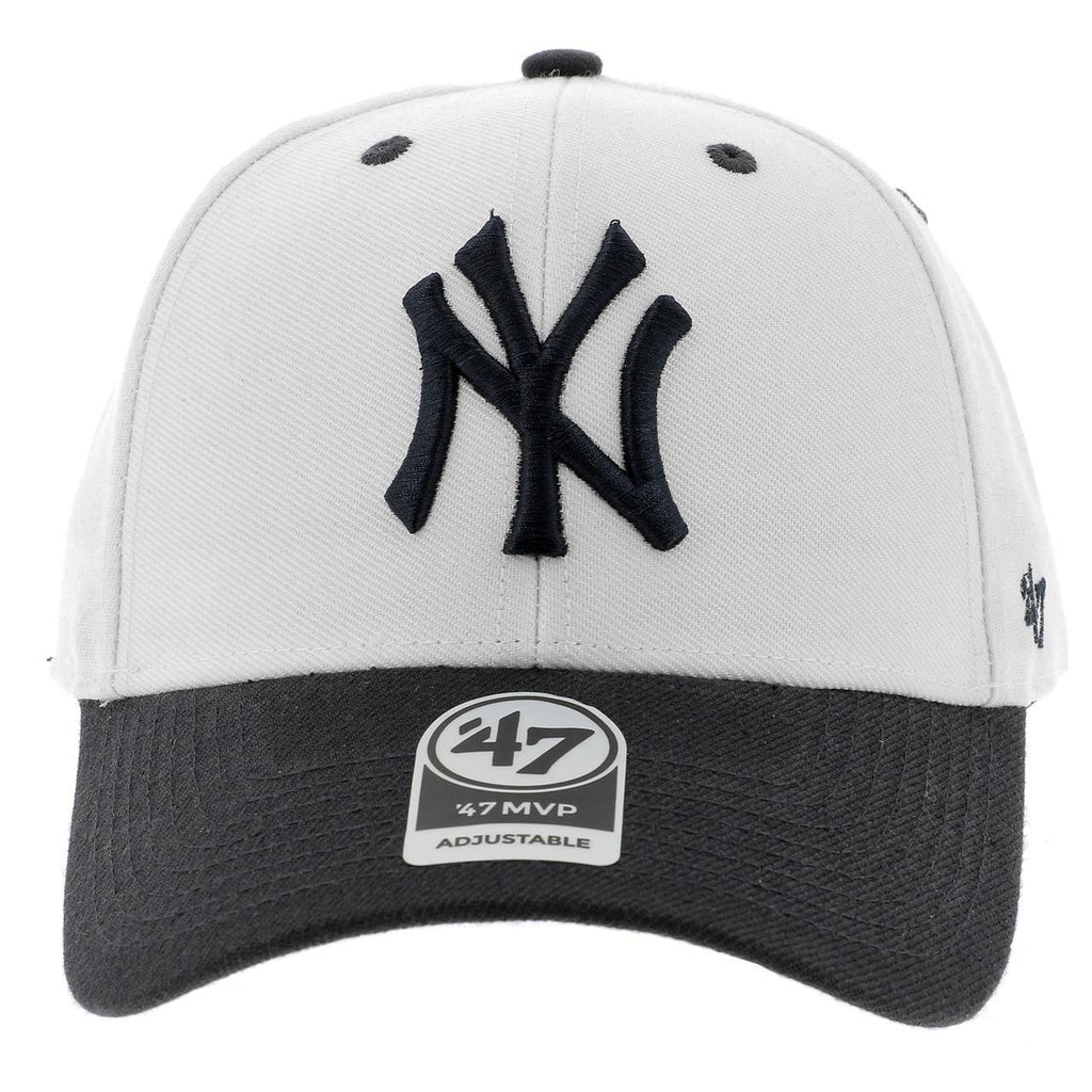 47 Brand MLB New York Yankees MVP Cap - 2 Tone Black and White