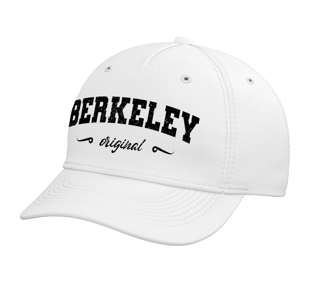 Original Berkeley California Retro Hometown Name Berkeley Adjustable Printed Baseball Hat, White
