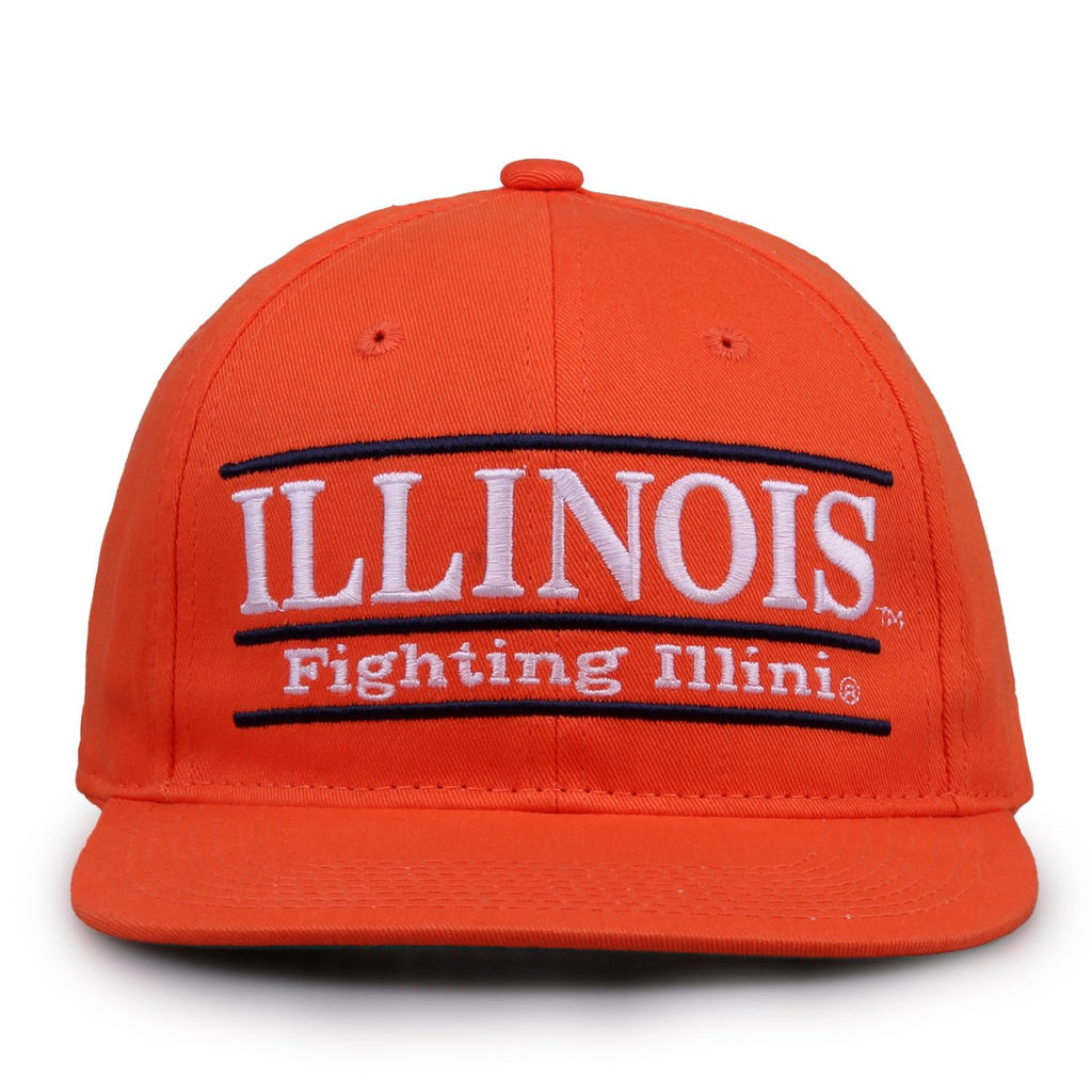 The Game NCAA Illinois Fighting Illini, Unisex Retro Bar Design Hat, Adjustable, One Size