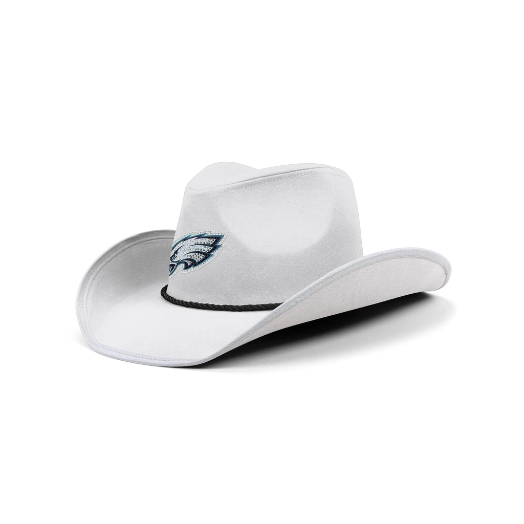 FOCO Philadelphia Eagles NFL Rhinestone Logo White Cowboy Hat