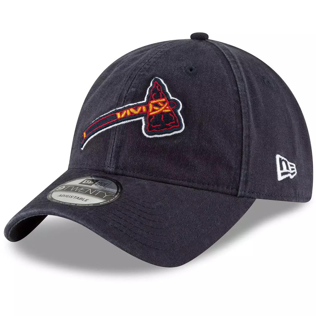 New Era Unisex-Adult MLB Core Classic 9TWENTY Team Alternate 2 Adjustable Hat Cap One Size Fits All - Atlanta Braves Navy