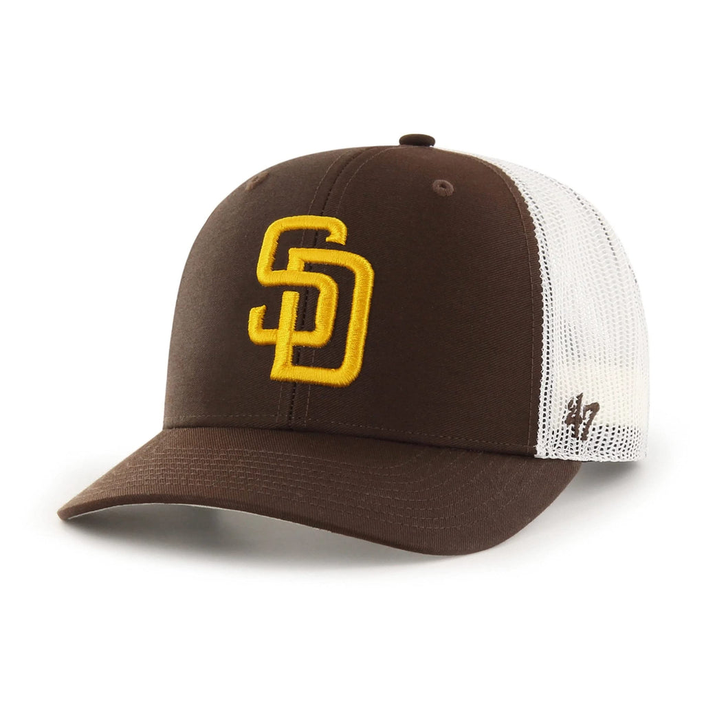 '47 MLB Trucker Snapback Adjustable Hat, Adult One Size Fits All - San Diego Padres, San Diego Padres Brown