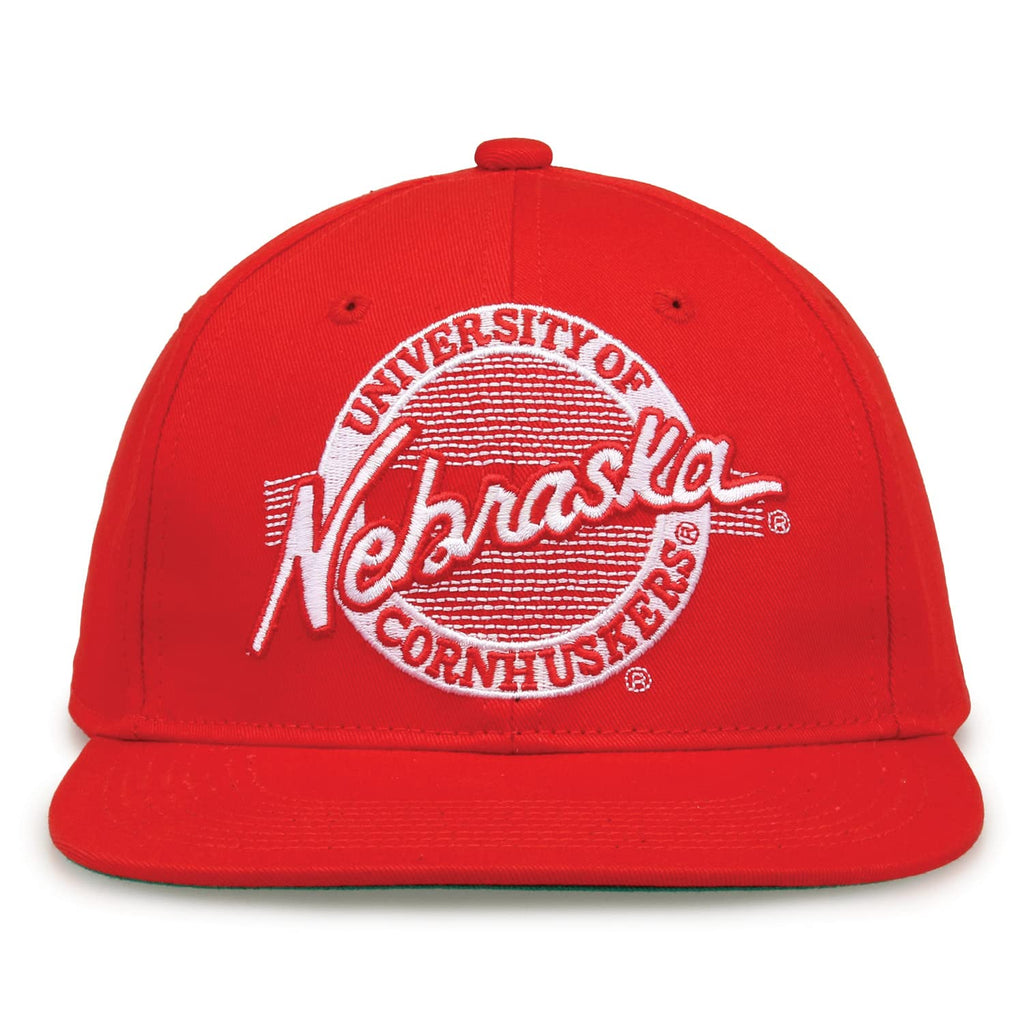 The Game NCAA Nebraska Cornhuskers Retro Circle Design Hat, Adjustable, One Size