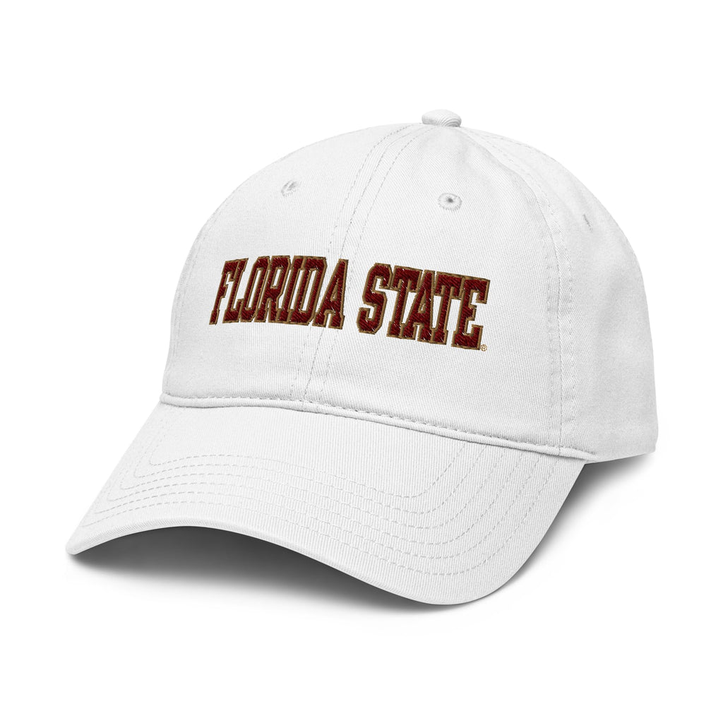 Elite Authentics Florida State Seminoles Bold Officially Licensed Adjustable Baseball Hat, White, One Size