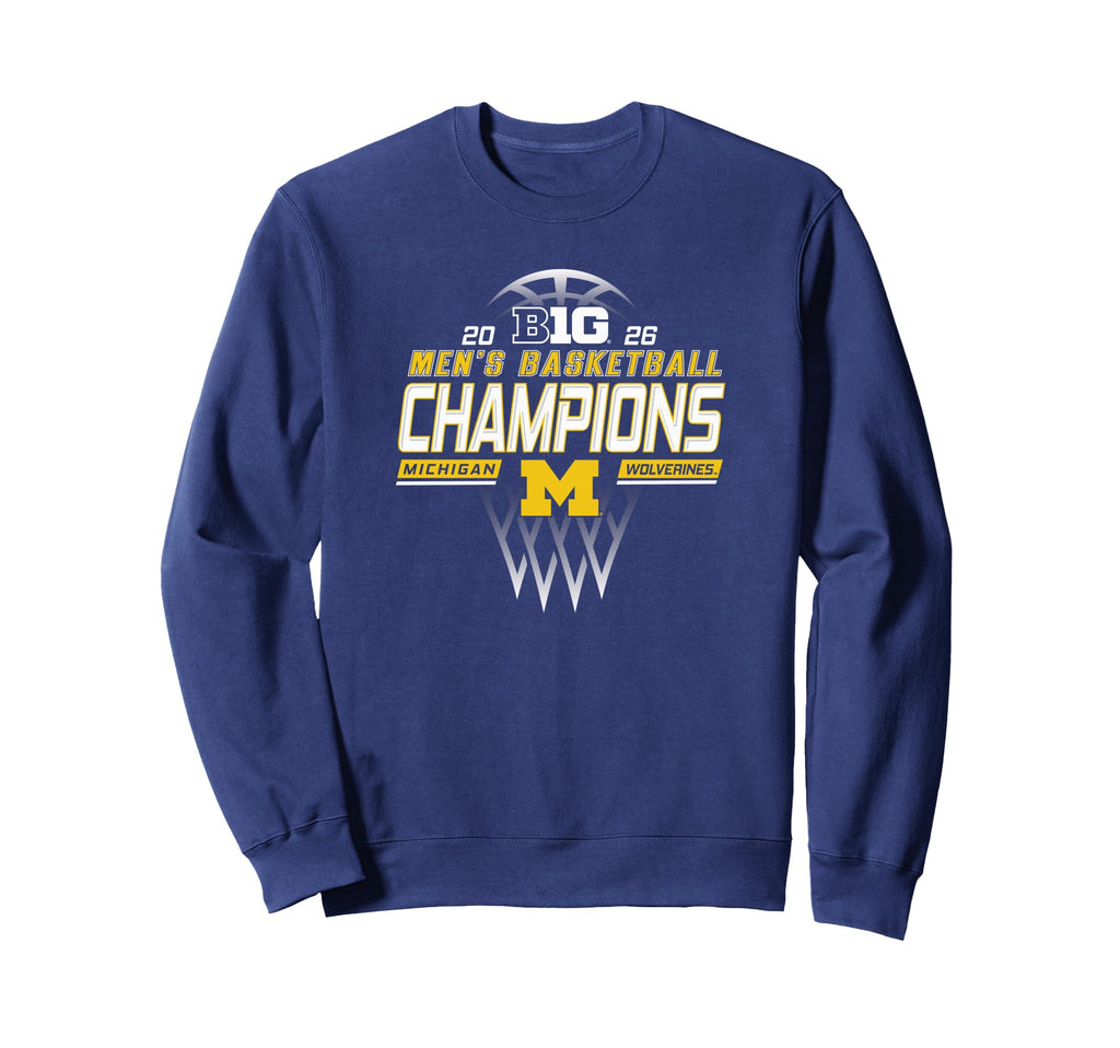 Michigan Wolverines Men's Basketball Big Ten Champs 2026 Sweatshirt