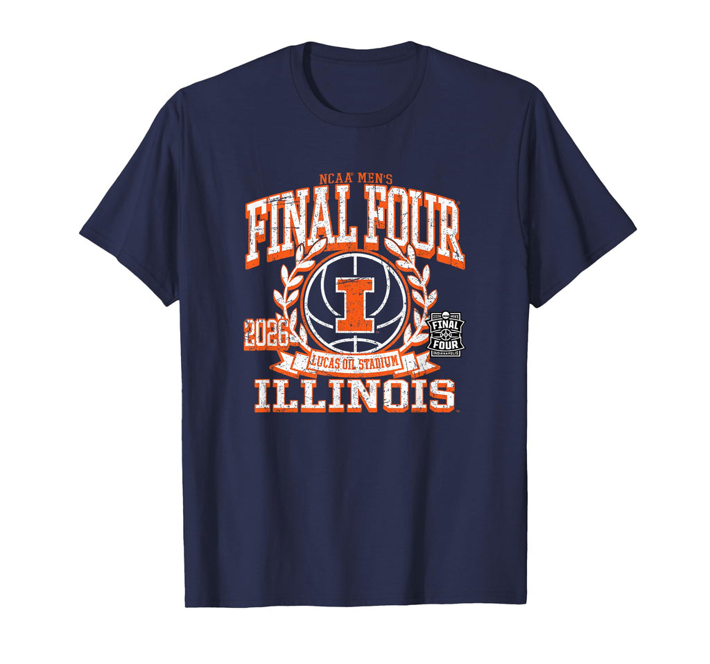 Illinois Illini Final Four 2026 Men's Basketball Vintage T-Shirt