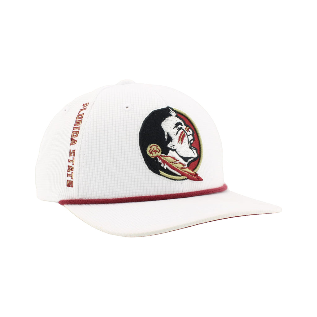 ZHATS Standard NCAA Officially Licensed Rope Hat Snapback Backspin, White, One Size