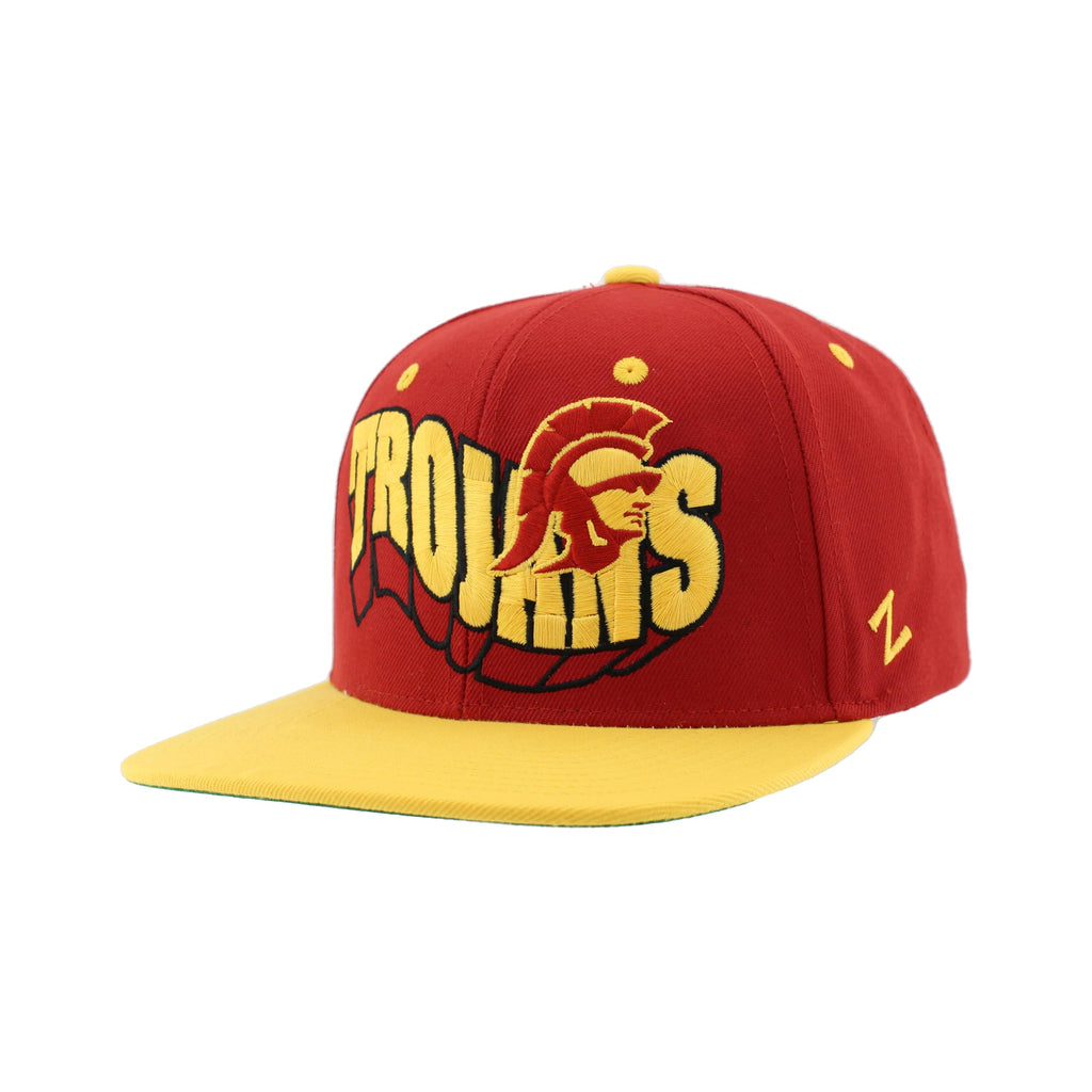 USC Trojans NCAA Officially Licensed Hat Flat Snapback Z11 Retro Flashback Team Color