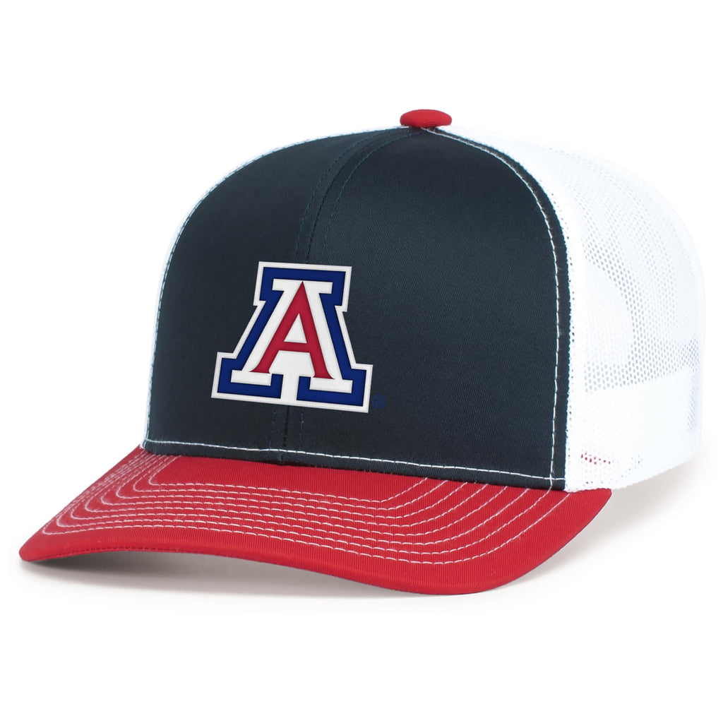 Pacific Headwear NCAA Arizona Men's Contrast Stitch Trucker Snapback