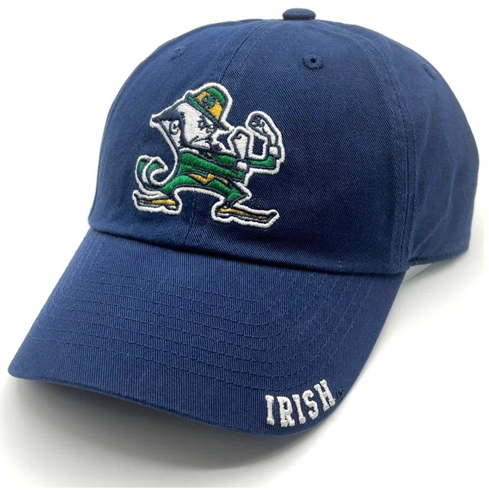 Officially Licensed Notre Dame Classic Edition Navy Blue Hat Adjustable Relaxed Fit Primary University Team Logo Baseball Sports Cap