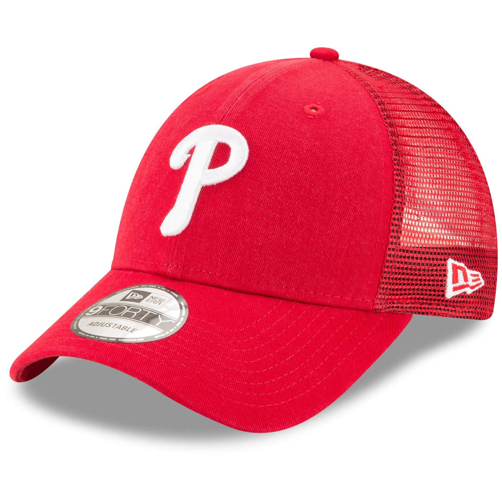 New Era Philadelphia Phillies Primary Logo Trucker 9Forty Adjustable Hat