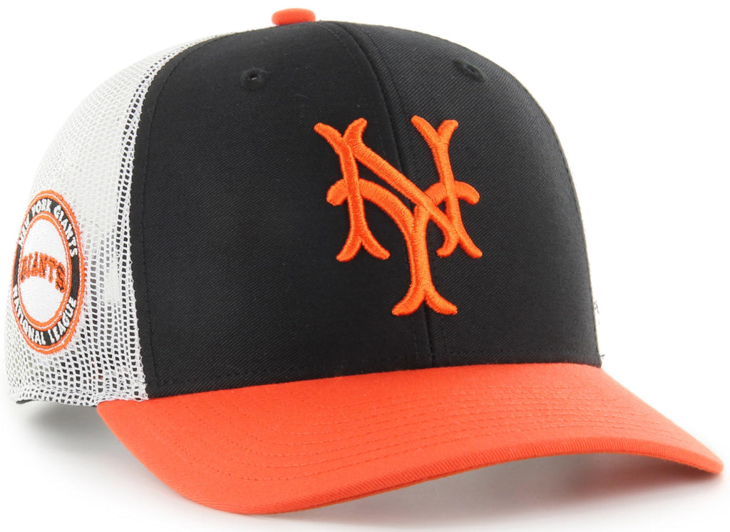 47 MLB Homerun Cooperstown Adjustable Snapback Mesh Trucker Hat, Adult One Size Fits All - San Francisco Giants, San Francisco Giants Black